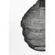 Suspension Lena Noire Woody Plafonnier Eclairage Plafond en Métal Noir 37x37x51cm