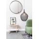 Suspension Lena Noire Woody Plafonnier Eclairage Plafond en Métal Noir 37x37x51cm