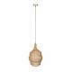Suspension Lena Laiton Woody Plafonnier Eclairage Plafond en Métal 37x37x51cm