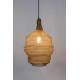 Suspension Lena Laiton Woody Plafonnier Eclairage Plafond en Métal 37x37x51cm