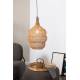 Suspension Lena Laiton Woody Plafonnier Eclairage Plafond en Métal 37x37x51cm