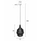 Suspension Lena Laiton Woody Plafonnier Eclairage Plafond en Métal 37x37x51cm