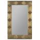 Miroir Volan Dutchbone Glace Murale Design Chic en Bois Plaqué Laiton Antique 4x70x110cm