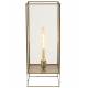 Lampe de Table Solas Eclairage de Chevet à Poser Luminaire de Bureau d'Appoint en Métal Bronze et Verre 24x24x60cm