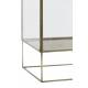 Lampe de Table Solas Eclairage de Chevet à Poser Luminaire de Bureau d'Appoint en Métal Bronze et Verre 24x24x60cm