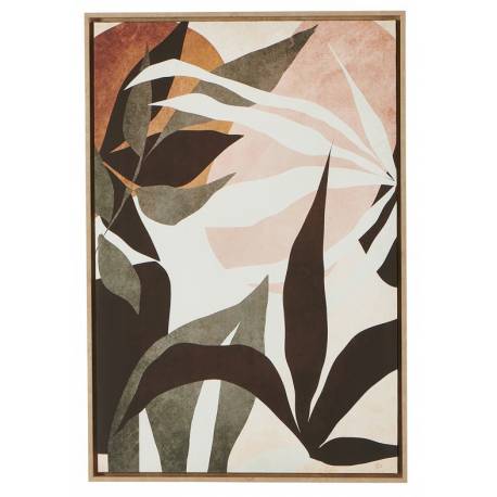 Tableau Feuilles Athezza Impression sur Toile Décoration Murale 64x94cm