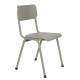 Lot de 2 Chaises Back To School Indoor Outdoor Gris Zuiver Assise en Aluminium Thermolaqué 43x49x82,5cm
