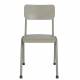 Lot de 2 Chaises Back To School Indoor Outdoor Gris Zuiver Assise en Aluminium Thermolaqué 43x49x82,5cm