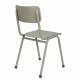 Lot de 2 Chaises Back To School Indoor Outdoor Gris Zuiver Assise en Aluminium Thermolaqué 43x49x82,5cm