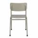 Lot de 2 Chaises Back To School Indoor Outdoor Gris Zuiver Assise en Aluminium Thermolaqué 43x49x82,5cm