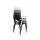Lot de 2 Chaises Back To School Indoor Outdoor Gris Zuiver Assise en Aluminium Thermolaqué 43x49x82,5cm