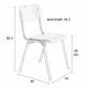 Lot de 2 Chaises Back To School Indoor Outdoor Gris Zuiver Assise en Aluminium Thermolaqué 43x49x82,5cm