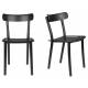 Lot de 2 Chaises Friday Noires Zuiver Sièges Outdoor Indoor en Aluminium 44x50x79cm