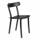 Lot de 2 Chaises Friday Noires Zuiver Sièges Outdoor Indoor en Aluminium 44x50x79cm