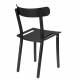 Lot de 2 Chaises Friday Noires Zuiver Sièges Outdoor Indoor en Aluminium 44x50x79cm