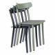 Lot de 2 Chaises Friday Noires Zuiver Sièges Outdoor Indoor en Aluminium 44x50x79cm