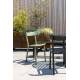 Lot de 2 Chaises Friday Noires Zuiver Sièges Outdoor Indoor en Aluminium 44x50x79cm