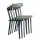 Lot de 2 Chaises Friday Vert Zuiver Sièges Outdoor Indoor en Aluminium 44x50x79cm