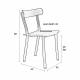 Lot de 2 Chaises Friday Vert Zuiver Sièges Outdoor Indoor en Aluminium 44x50x79cm