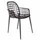 Lot de 2 Fauteuils Albert Kuip Garden Zuiver Siège Intérieur Extérieur en Aluminium Noir 59,5x59,5x82,5cm
