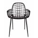 Lot de 2 Fauteuils Albert Kuip Garden Zuiver Siège Intérieur Extérieur en Aluminium Noir 59,5x59,5x82,5cm