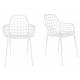 Lot de 2 Fauteuils Albert Kuip Garden Zuiver Siège Intérieur Extérieur en Aluminium Blanc 59,5x59,5x82,5cm