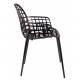 Lot de 2 Fauteuils Albert Kuip Garden Zuiver Siège Intérieur Extérieur en Aluminium Noir 59,5x59,5x82,5cm