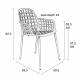 Lot de 2 Fauteuils Albert Kuip Garden Zuiver Siège Intérieur Extérieur en Aluminium Blanc 59,5x59,5x82,5cm