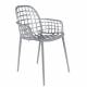 Lot de 2 Fauteuils Albert Kuip Garden Zuiver Siège Intérieur Extérieur en Aluminium Gris 59,5x59,5x82,5cm