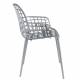 Lot de 2 Fauteuils Albert Kuip Garden Zuiver Siège Intérieur Extérieur en Aluminium Gris 59,5x59,5x82,5cm