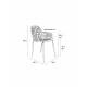 Lot de 2 Fauteuils Albert Kuip Garden Zuiver Siège Intérieur Extérieur en Aluminium Gris 59,5x59,5x82,5cm