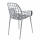 Lot de 2 Fauteuils Albert Kuip Garden Zuiver Siège Intérieur Extérieur en Aluminium Gris 59,5x59,5x82,5cm