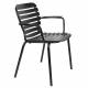 Lot de 2 Fauteuils Vondel Noir Zuiver Sièges Outdoor Design en Aluminium 58,2x64,7x82,5cm