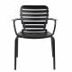 Lot de 2 Fauteuils Vondel Noir Zuiver Sièges Outdoor Design en Aluminium 58,2x64,7x82,5cm