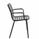 Lot de 2 Fauteuils Vondel Noir Zuiver Sièges Outdoor Design en Aluminium 58,2x64,7x82,5cm