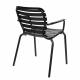 Lot de 2 Fauteuils Vondel Noir Zuiver Sièges Outdoor Design en Aluminium 58,2x64,7x82,5cm