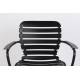 Lot de 2 Fauteuils Vondel Noir Zuiver Sièges Outdoor Design en Aluminium 58,2x64,7x82,5cm