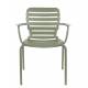Lot de 2 Fauteuils Vondel Vert Zuiver Sièges Outdoor Design en Aluminium 58,2x64,7x82,5cm