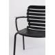 Lot de 2 Fauteuils Vondel Noir Zuiver Sièges Outdoor Design en Aluminium 58,2x64,7x82,5cm