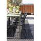 Lot de 2 Fauteuils Vondel Noir Zuiver Sièges Outdoor Design en Aluminium 58,2x64,7x82,5cm