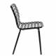 Lot de 2 Chaises Vondel Noir Zuiver Assises Outdoor Design en Aluminium 55x58,2x82,5cm