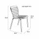 Lot de 2 Chaises Vondel Vert Zuiver Assises Outdoor Design en Aluminium 55x58,2x82,5cm