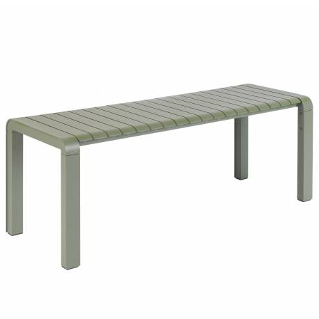 Banc de Jardin 3 Places Vondel Vert Zuiver Banquette Siège Outdoor Design en Aluminium 45x45x129cm