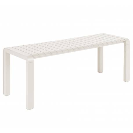 Banc de Jardin 3 Places Vondel Blanc Zuiver Banquette Siège Outdoor Design en Aluminium 45x45x129cm