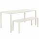 Banc de Jardin 3 Places Vondel Blanc Zuiver Banquette Siège Outdoor Design en Aluminium 45x45x129cm