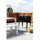 Banc de Jardin 3 Places Vondel Blanc Zuiver Banquette Siège Outdoor Design en Aluminium 45x45x129cm