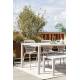 Banc de Jardin 3 Places Vondel Blanc Zuiver Banquette Siège Outdoor Design en Aluminium 45x45x129cm