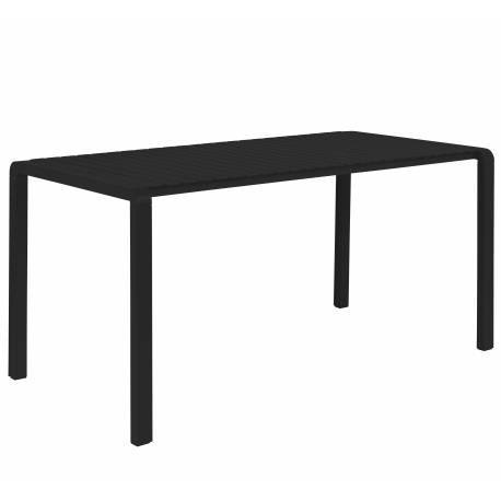 Table de Jardin 8 Personnes Vondel Noir Zuiver Table de Repas Salon Outdoor Design Moderne en Aluminium 75x87,2x169cm