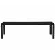 Banc de Jardin 4 Places Vondel Noir Zuiver Banquette Siège Outdoor Design en Aluminium 45x45x175cm