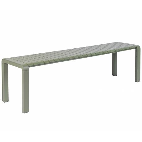 Banc de Jardin 4 Places Vondel Vert Zuiver Banquette Siège Outdoor Design en Aluminium 45x45x175cm
